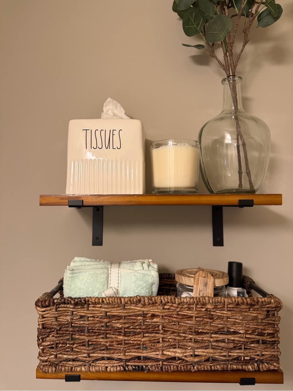 Rae Dunn Ceramic Tissue Box Holder - Neutral Home Bath Accent